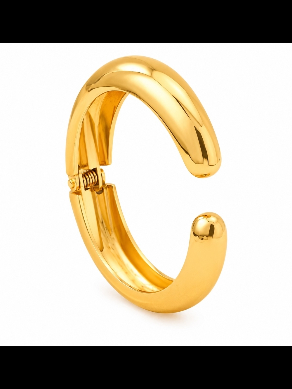 Gold Hinged Cuff Bracelet